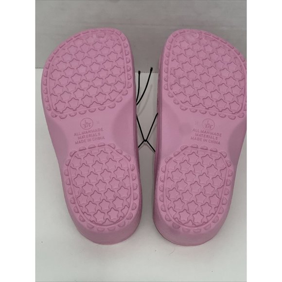 BOBBIE BROOKS GIRLS STAR DESIGN CLOGS SHOES SIZE L 2/3 PINK BEACH POOL NEW C5 - Picture 11 of 11
